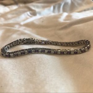 Purple and Silver Bracelet